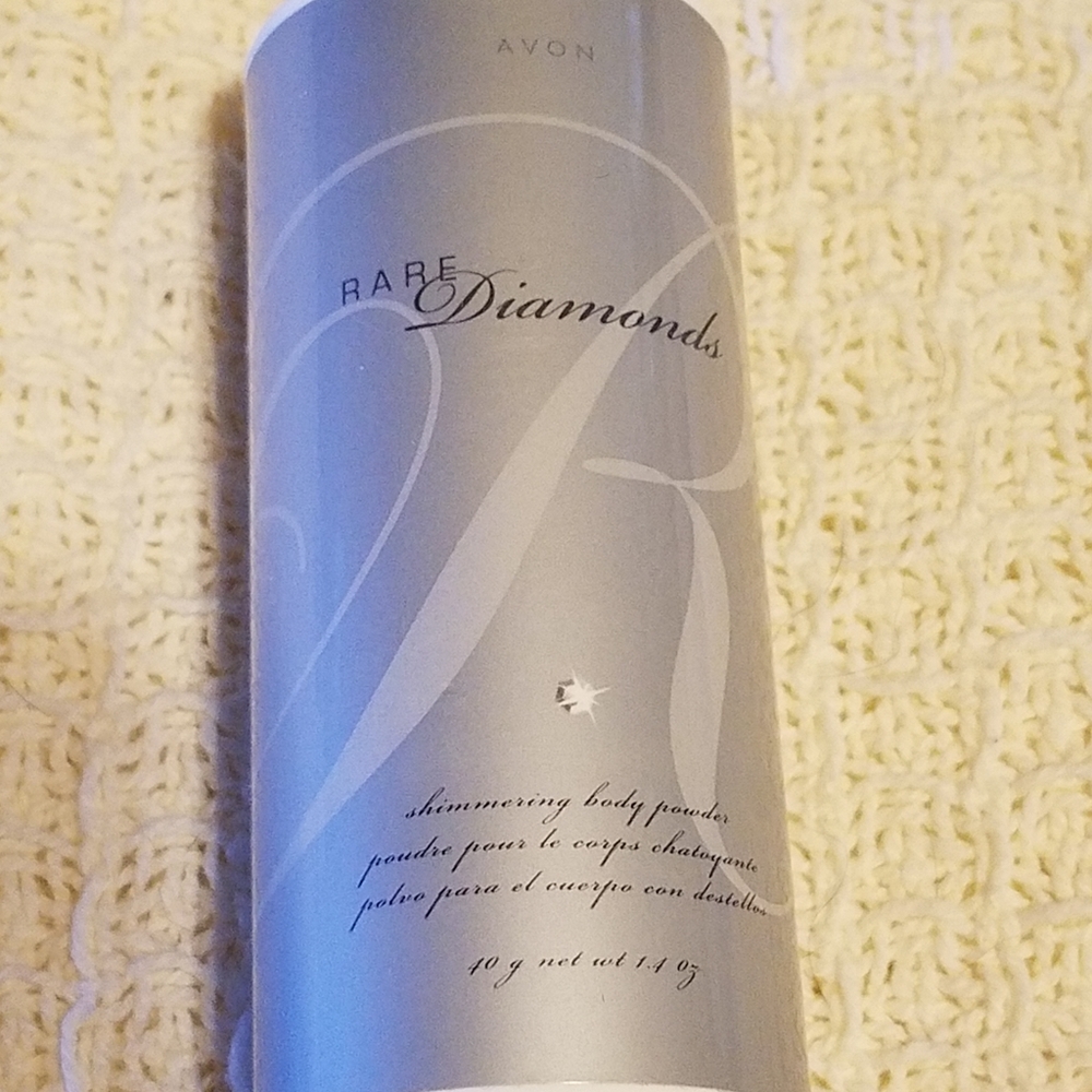 Avon purfumed Rare Diamonds body powder 1.4 OZ.New without a box Please g